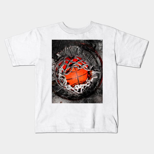 Basketball art print 154- Basketball wall art design Kids T-Shirt by takumipark